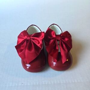 Caramelo Girls Elegant Red Bow Kids Shoes Size 20